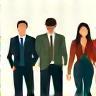 Expert Team icon showing a group of diverse professionals