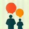 Consultation icon with speech bubbles