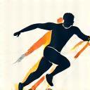 Elite Athlete Training icon showing an athlete in peak action