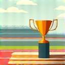 Athletic Event Organization icon showing a winner's podium